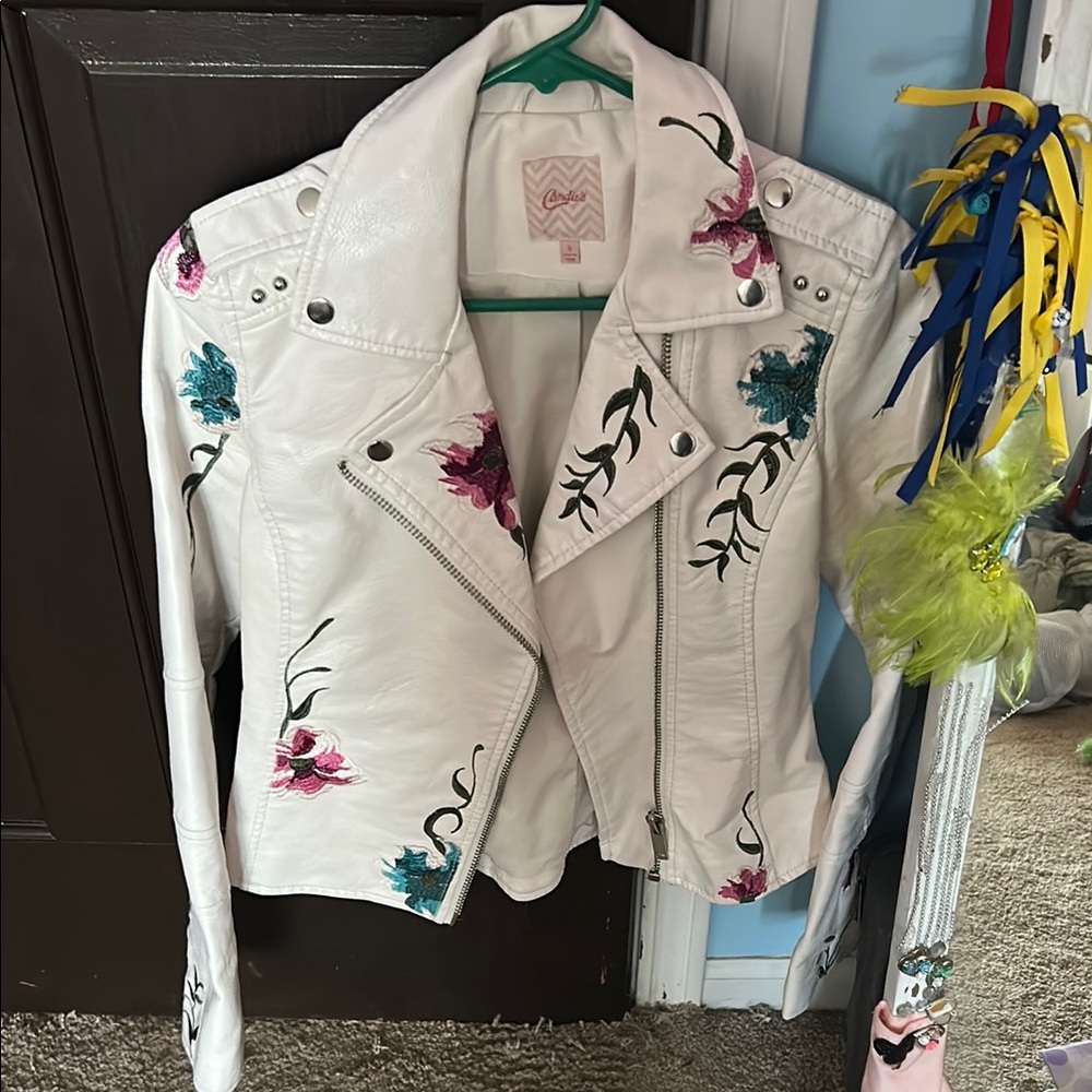 White Embroidered Women's Jacket